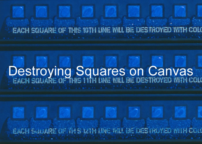 Destroying Squares on Canvases